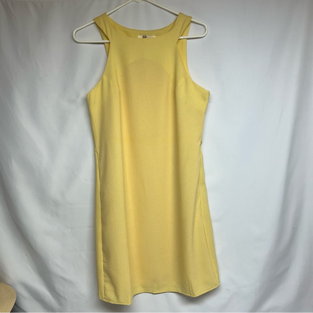 Aryeh Women’s Yellow Sleeveless Shift Dress, Sz Small, Knee Length. Boutique EUC